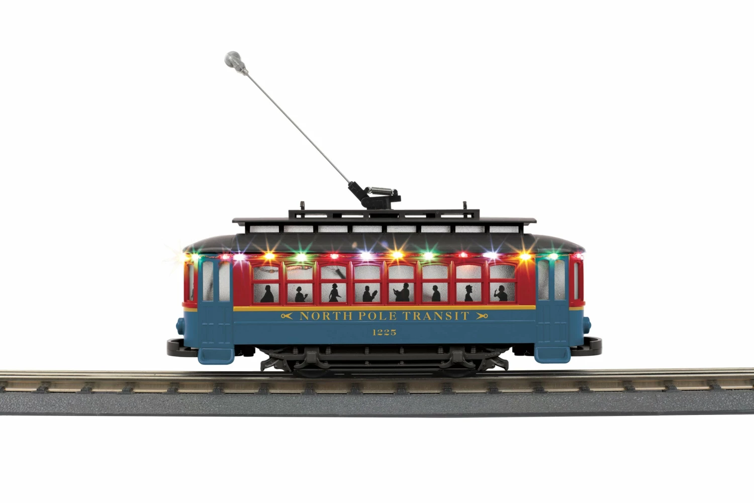 MTH RailKing 30-5218 O Gauge Bump-N-Go Trolley With LED Lights North Pole 1 MTH RailKing 30-5218 O Gauge Bump-N-Go Trolley With LED Lights North Pole