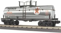 MTH RailKing 30-7379 O Gauge Single Dome Chrome Tank Car Texaco 674 - NOS