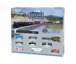 Bachmann 24009 N Scale Starter Train Set Empire Builder With Santa Fe Steam Locomotive
