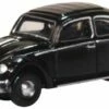 Oxford Diecast NVWB005 N Scale Volkswagen VW Beetle Bug Black
