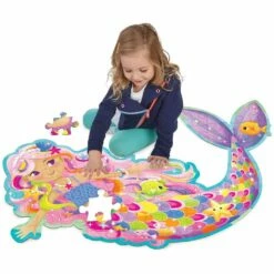 MAGICAL MERMAID 41 PIECE FLOOR PUZZLE -Bandai Sales Store peaceable kingdom magical mermaid 41 piece floor p 2