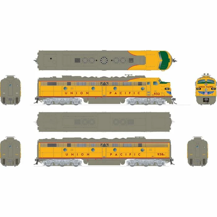 Rapido 028540 HO Scale EMD E8A + E8B Union Pacific UP 938 938B With DCC And LokSound 2 Rapido 028540 HO Scale EMD E8A + E8B Union Pacific UP 938 938B With DCC And LokSound - Image 2