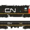 Rapido 041518 HO Scale GP9rm Mother + Slug Canadian National "Late" CN 7221/256 With DCC And Sound