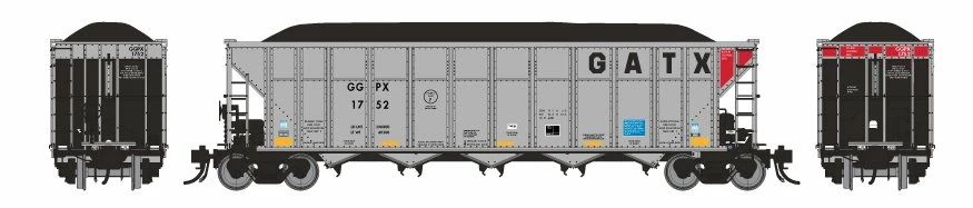 Rapido 169012A HO Scale AutoFlood III RD Coal Hopper "GATX" GGPX Single # Varies 2 Rapido 169012A HO Scale AutoFlood III RD Coal Hopper "GATX" GGPX Single # Varies - Image 2