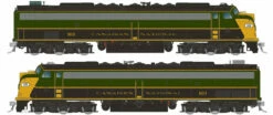 Rapido 28315 HO Scale EMD E8AA Set With HEP Canadian National "Green And Gold" CN 102 / 103