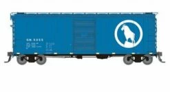 Rapido Trains 155007A HO Scale 40' Boxcar Great Northern "Big Sky BluewithLate IDNE" GN #s Vary