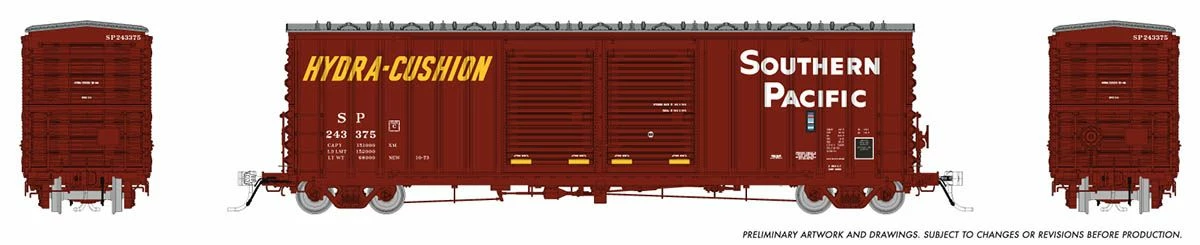 Rapido Trains 170004A HO Scale PCF B70 Boxcar Southern Pacific SP #1 (# Varies) 2 Rapido Trains 170004A HO Scale PCF B70 Boxcar Southern Pacific SP #1 (# Varies) - Image 2