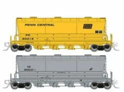Rapido Trains 533009 N Scale PD3500 Flexi Flo Covered Hopper PC / CR Scale Test Cars 2 Pack