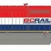 Rapido Trains 540550 N Scale GE Dash 8-40CM "Frame Stripe" BC Rail 4621 With DCC And Sound