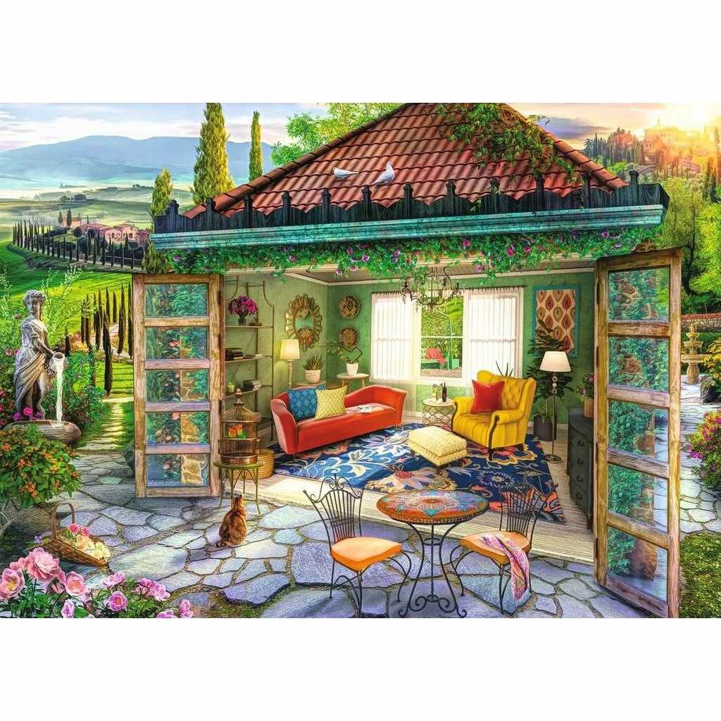 TUSCAN OASIS 1000 PIECE PUZZLE 2 TUSCAN OASIS 1000 PIECE PUZZLE - Image 2