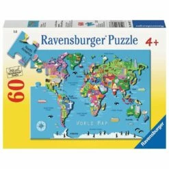WORLD MAP 60 PIECE PUZZLE