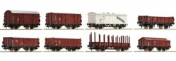 Roco 44002 HO Scale Frieght Car 8 Pack Deutsche Bundesbahn DB - NOS