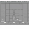 Roundhouse 88088 HO Scale 50' Waffle High Cube Boxcar Illinois Central IC 581127