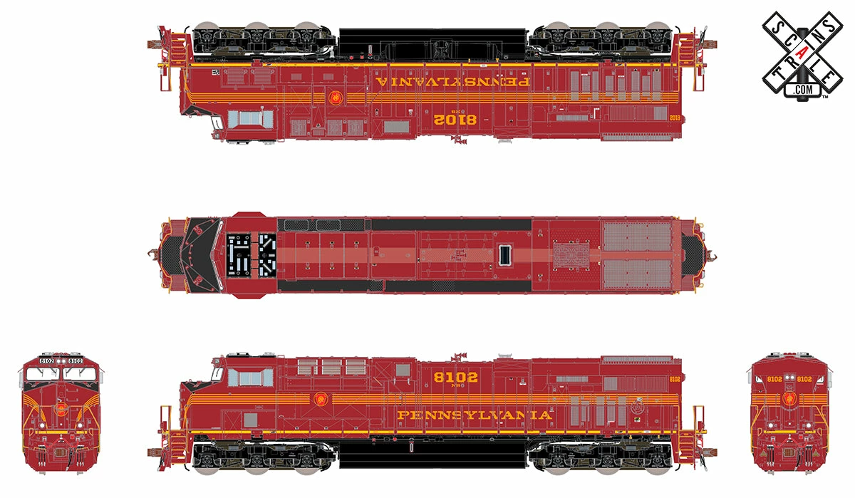 ScaleTrains 33088 Rivet HO GE ES44AC GEVo Norfolk Southern Pennsylvania NS 8102 2 ScaleTrains 33088 Rivet HO GE ES44AC GEVo Norfolk Southern Pennsylvania NS 8102 - Image 2