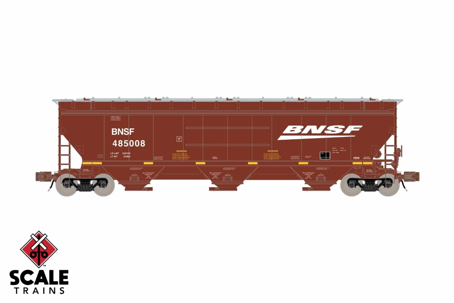 ScaleTrains 33216 Rivet N Scale Gunderson 5188 Covered Hopper (Ribbed) BNSF 485072 1 ScaleTrains 33216 Rivet N Scale Gunderson 5188 Covered Hopper (Ribbed) BNSF 485072