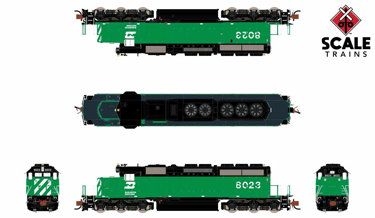 ScaleTrains 33793 Rivet N Scale SD40-2 Burlington Northern BN 8023 DCC LokSound 2 ScaleTrains 33793 Rivet N Scale SD40-2 Burlington Northern BN 8023 DCC LokSound - Image 2