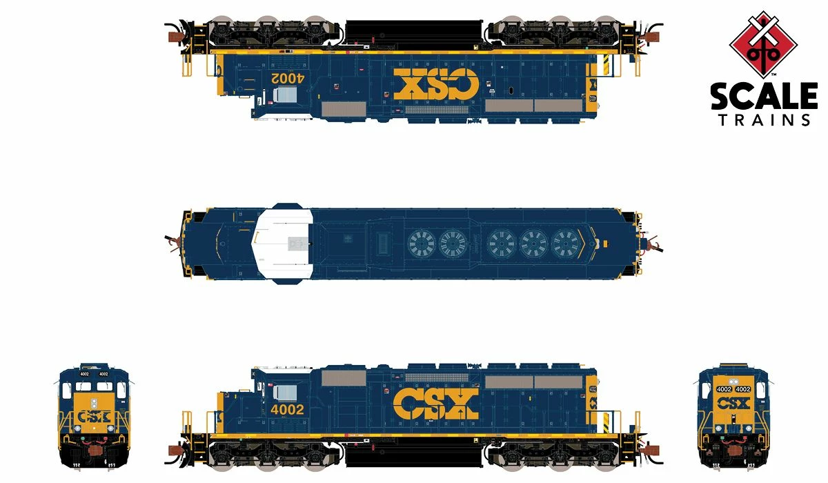 ScaleTrains 38625 Rivet N Scale EMD SD40-3 CSX 4016 DCC LokSound 2 ScaleTrains 38625 Rivet N Scale EMD SD40-3 CSX 4016 DCC LokSound - Image 2