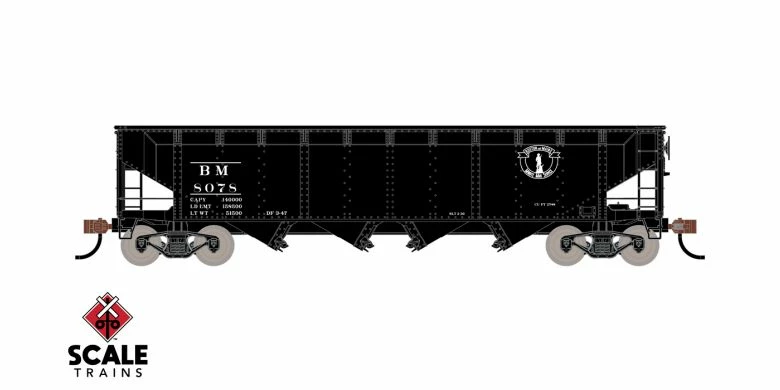 ScaleTrains Kit Classics 1200 70 Ton 4 Bay Open Hopper Boston & Maine BM 8078 1 ScaleTrains Kit Classics 1200 70 Ton 4 Bay Open Hopper Boston & Maine BM 8078