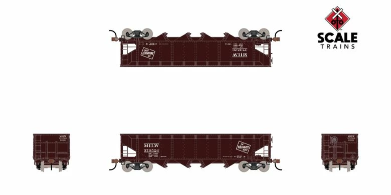 ScaleTrains Kit Classics 1213 70 Ton 4 Bay Open Hopper Milwaukee Road MILW 370552 2 ScaleTrains Kit Classics 1213 70 Ton 4 Bay Open Hopper Milwaukee Road MILW 370552 - Image 2