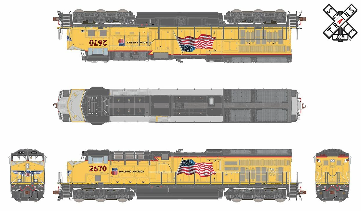ScaleTrains Rivet 33209 HO Scale GE C45AH Tier 4 GEVo Diesel Union Pacific UP 2732 DCC LokSound 3 ScaleTrains Rivet 33209 HO Scale GE C45AH Tier 4 GEVo Diesel Union Pacific UP 2732 DCC LokSound - Image 3