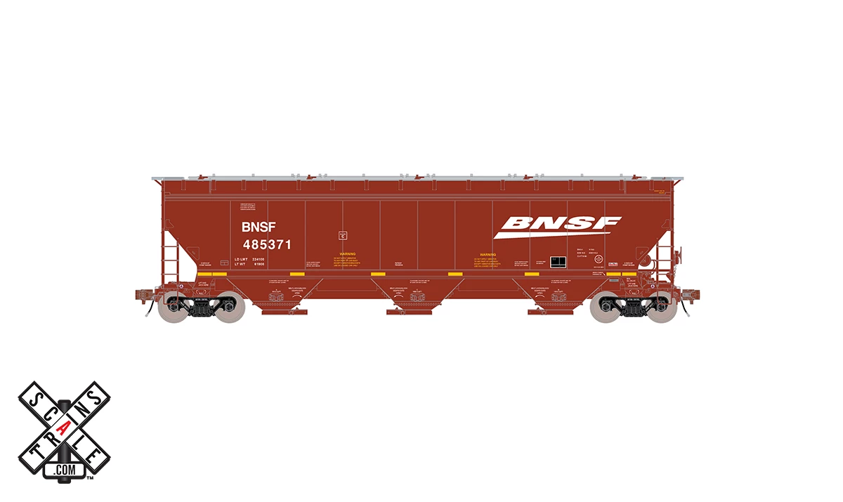 ScaleTrains Rivet 33302 HO Scale Gunderson 5188 Covered Hopper BNSF 486892 1 ScaleTrains Rivet 33302 HO Scale Gunderson 5188 Covered Hopper BNSF 486892
