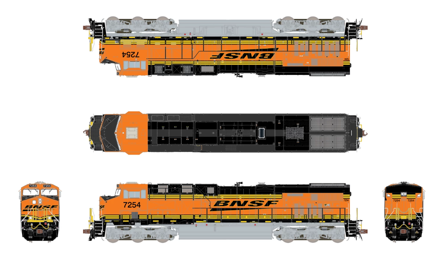 ScaleTrains Rivet 33570 HO Scale GE ES44AC "Heritage III" BNSF 7331 DCC & Sound 2 ScaleTrains Rivet 33570 HO Scale GE ES44AC "Heritage III" BNSF 7331 DCC & Sound - Image 2