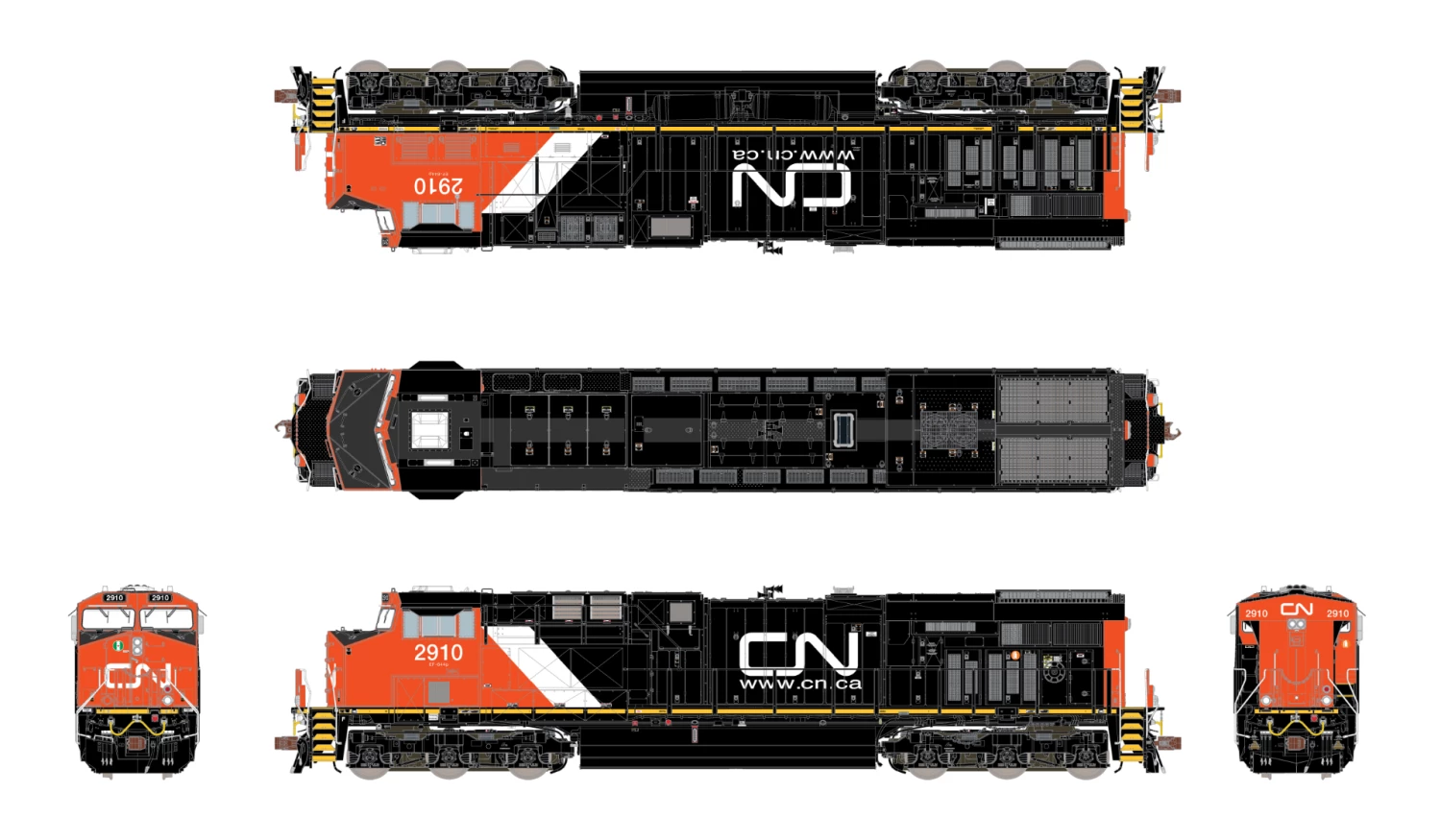 ScaleTrains Rivet 33577 HO Scale GE ES44AC Canadian National CN 2932 2 ScaleTrains Rivet 33577 HO Scale GE ES44AC Canadian National CN 2932 - Image 2
