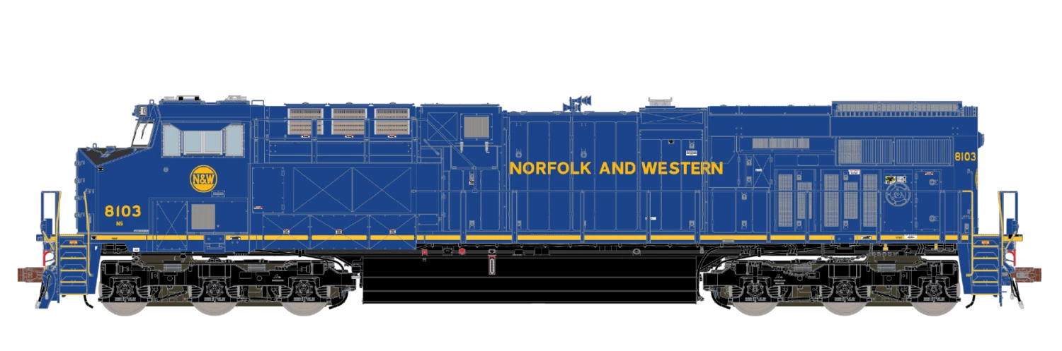 ScaleTrains Rivet 33619 HO Scale GE ES44AC Norfolk & Western Norfolk Southern NS 8103 2 ScaleTrains Rivet 33619 HO Scale GE ES44AC Norfolk & Western Norfolk Southern NS 8103 - Image 2