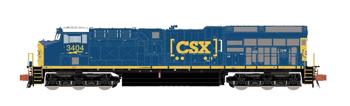 ScaleTrains Rivet 33647 N Scale GE ET44 Tier 4 Diesel "Boxcar Logo" CSXT 3404 2 ScaleTrains Rivet 33647 N Scale GE ET44 Tier 4 Diesel "Boxcar Logo" CSXT 3404 - Image 2