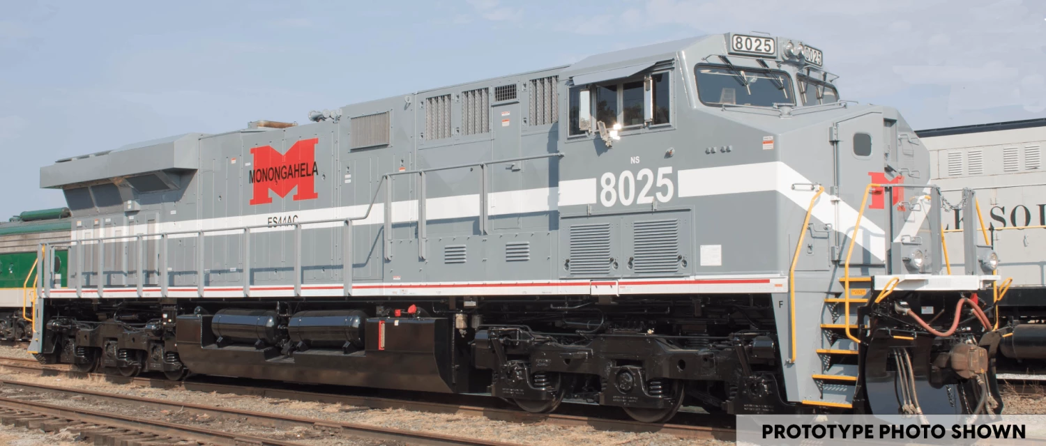 ScaleTrains Rivet 33819 HO Scale GE ES44AC Monongahela Norfolk Southern NS 8025 DCC & Sound 1 ScaleTrains Rivet 33819 HO Scale GE ES44AC Monongahela Norfolk Southern NS 8025 DCC & Sound