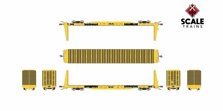 ScaleTrains Rivet 38377 HO Scale BSC F68AH Bulkhead Flatcar "Yellow" TTPX 80179 2 ScaleTrains Rivet 38377 HO Scale BSC F68AH Bulkhead Flatcar "Yellow" TTPX 80179 - Image 2