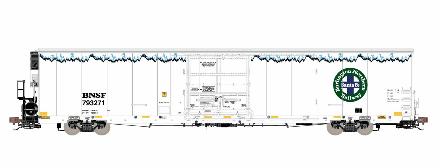 ScaleTrains Rivet 38912 HO Scale 82’ 7883 Reefer (Carrier) BNSF 793289 With Sound 1 ScaleTrains Rivet 38912 HO Scale 82’ 7883 Reefer (Carrier) BNSF 793289 With Sound