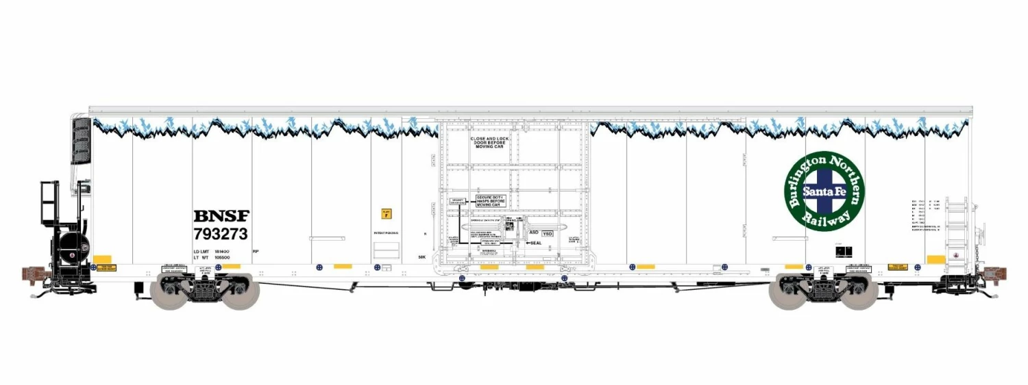 ScaleTrains Rivet 38948 HO Scale 82’ 7883 Reefer ( Late Thermo King) BNSF 793383 With Sound 1 ScaleTrains Rivet 38948 HO Scale 82’ 7883 Reefer ( Late Thermo King) BNSF 793383 With Sound
