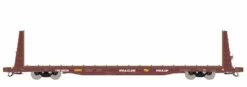 ScaleTrains Rivet 38963 N Scale BSC F68AH Bulkhead Flatcar Red TT (SCL) TTPX 80084