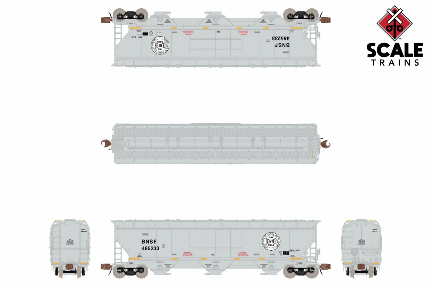 ScaleTrains Rivet N Scale Gunderson 5188 Covered Hopper Ft. Worth & Denver Heritage BNSF 2 ScaleTrains Rivet N Scale Gunderson 5188 Covered Hopper Ft. Worth & Denver Heritage BNSF - Image 2