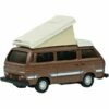 Schuco 452660600 HO Scale (1:87) VW T3b Camper Bus - Brown With Pop Top Roof