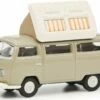Schuco 452670800 HO Scale (1:87) VW T2a Camper - Tan And White