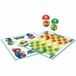 SUPER MARIO CHECKERS & TIC TAC TOE -Bandai Sales Store super mario super mario checkers tic tac toe 2