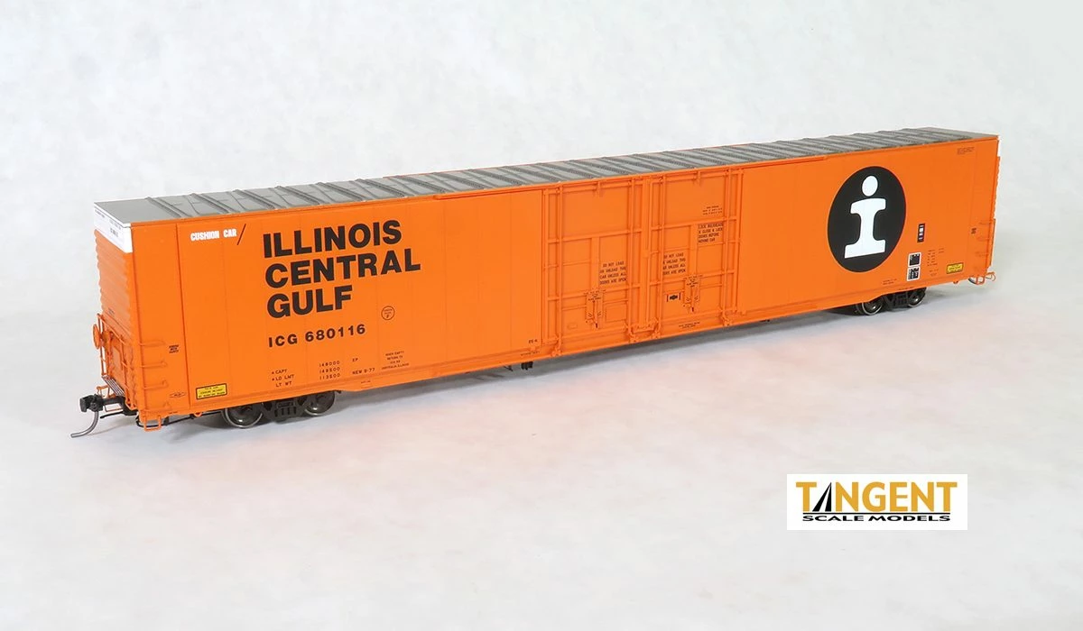 Tangent Scale Models 25030-03 HO Scale Greenville 86' Auto Parts Boxcar Illinois Central ICG 680115 1 Tangent Scale Models 25030-03 HO Scale Greenville 86' Auto Parts Boxcar Illinois Central ICG 680115