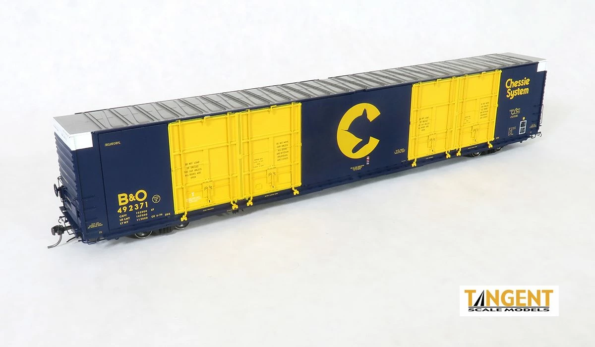 Tangent Scale Models 25510-02 HO Scale 86' Auto Parts Boxcar Chessie System B&O 492362 1 Tangent Scale Models 25510-02 HO Scale 86' Auto Parts Boxcar Chessie System B&O 492362