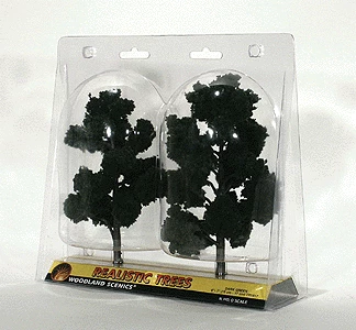 Woodland Scenics TR1517 Ready-Made Tree, Dark Green 6-7" (2-Pack) 2 Woodland Scenics TR1517 Ready-Made Tree, Dark Green 6-7" (2-Pack) - Image 2