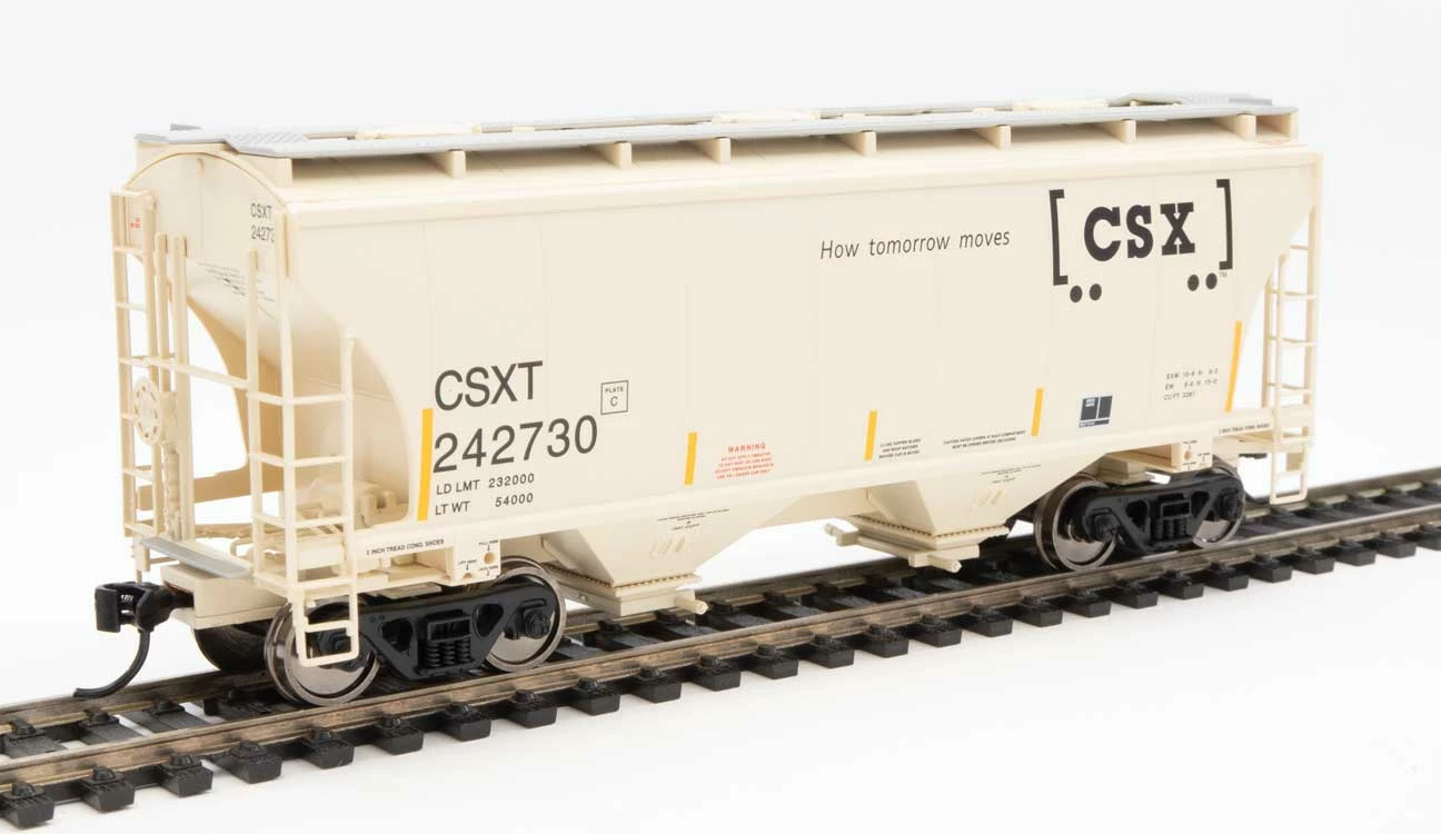 Walthers 910-7579 HO 39' Trinity 3281 2 Bay Covered Hopper Boxcar Logo CSXT 242730 1 Walthers 910-7579 HO 39' Trinity 3281 2 Bay Covered Hopper Boxcar Logo CSXT 242730
