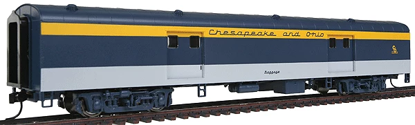 Walthers 932-6809 HO Scale 72' PS Baggage Car Chesapeake & Ohio C&O - USED 1 Walthers 932-6809 HO Scale 72' PS Baggage Car Chesapeake & Ohio C&O - USED