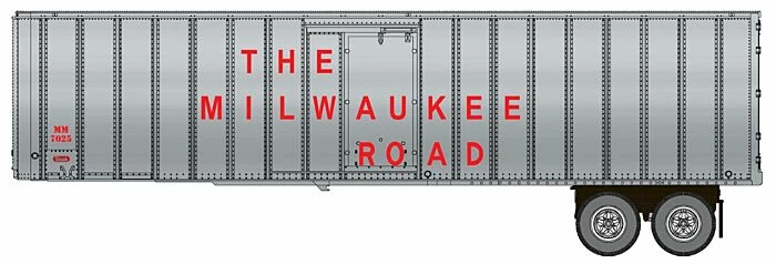 Walthers 949-2604 HO Scale Flexi-Van 40' Strick Trailer Milwaukee Road "Large Name" MILW 2-Pack 1 Walthers 949-2604 HO Scale Flexi-Van 40' Strick Trailer Milwaukee Road "Large Name" MILW 2-Pack