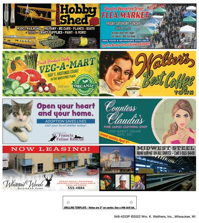 Walthers 949-4253 HO Scale Wall Mounted Billboard Kit 2 Walthers 949-4253 HO Scale Wall Mounted Billboard Kit - Image 2