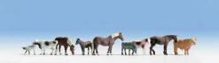 Walthers 949-6073 HO Scale Large Farm Animals 9 Pack