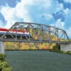 Walthers Cornerstone 933-4522 HO Scale Double Track Prat Arch Truss Bridge Kit