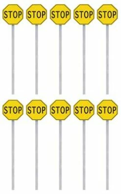 Walthers Cornerstone 949-4211 HO Scale 1924-1954 Stop Signs 10 Pack