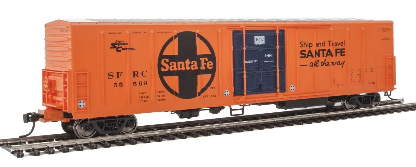 Walthers Mainline 910-3938 HO Scale 57' Mechanical Reefer "MTC" Santa Fe SFRC 55569 1 Walthers Mainline 910-3938 HO Scale 57' Mechanical Reefer "MTC" Santa Fe SFRC 55569