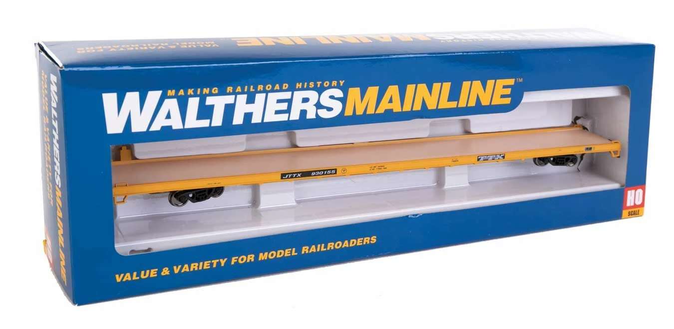 Walthers Mainline 910-5725 HO Scale 89' Channel Side Flatcar Trailer Train JTTX 930155 2 Walthers Mainline 910-5725 HO Scale 89' Channel Side Flatcar Trailer Train JTTX 930155 - Image 2